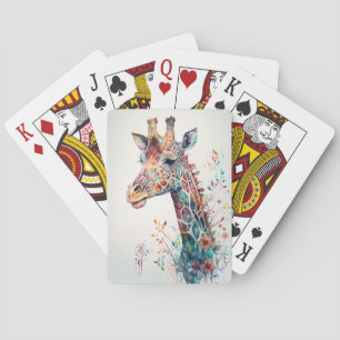 Majestic Giraffe Beautiful Artwork Spirit Guide Playing Cards