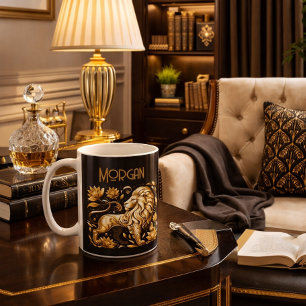 Majestic Gold Lion Coffee Mug