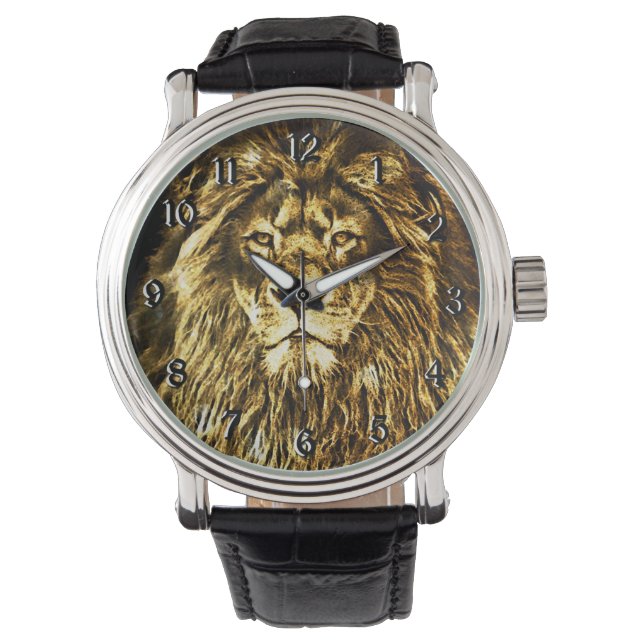 Majestic Gold Lion Watch (Front)