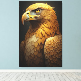 Majestic Golden Eagle Portrait Canvas Print