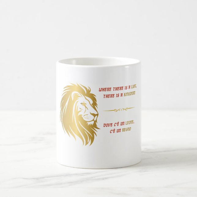 Majestic Golden Lion Coffee Mug (Center)