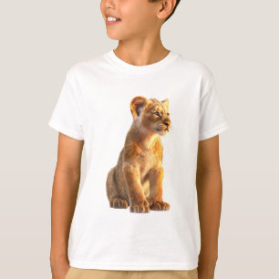 Majestic Golden Lion Cub Kids T-Shirt