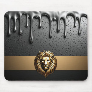 Majestic Golden Lion Emblem Royal Theme 🦁 Mouse Pad