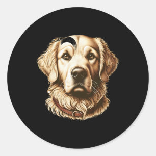 Majestic Golden Retriever Dog Illustration Sticker