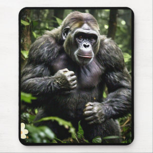"Majestic Gorilla in Action" Mouse Pad