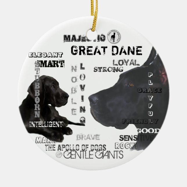 Majestic Great Danes Ceramic Ornament (Front)