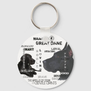 Majestic Great Danes Keychain