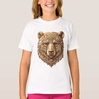 Majestic Grizzly Bear Kids T-Shirt, Regal Wildlife T-Shirt