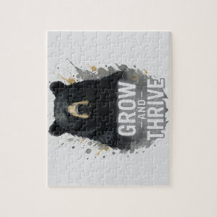 Majestic Growth Black Bear Art Jigsaw Puzzle