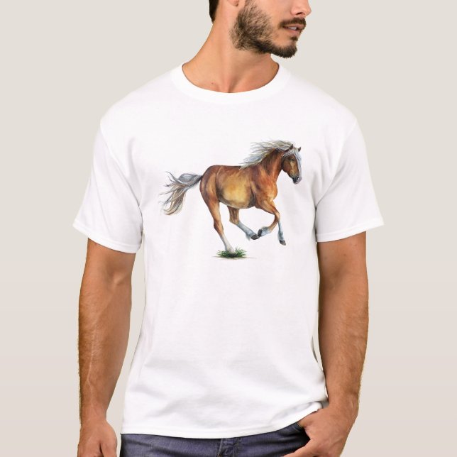 Majestic Haflinger Haflinger Horse Lover Gift Idea T-Shirt (Front)