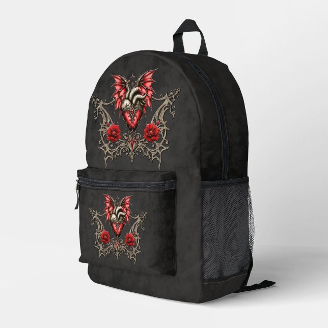 Majestic heart, a Gothic Romance  Printed Backpack (Back Corner Right)