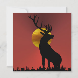 Majestic Horned Deer in Golden Sunlight