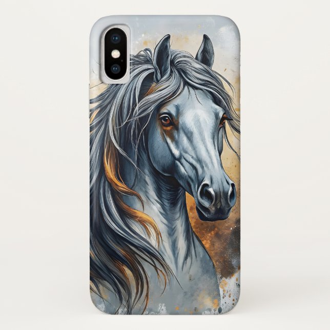 Majestic Horse Art Detailed Realistic Mane Case-Mate iPhone Case (Back)