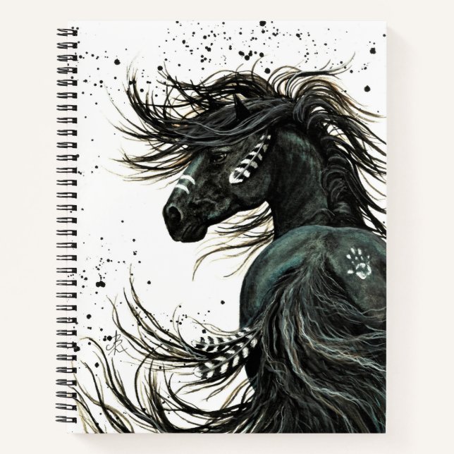 Majestic Horse by Bihrle 8.5 x 11" Spiral Notebook (Front)