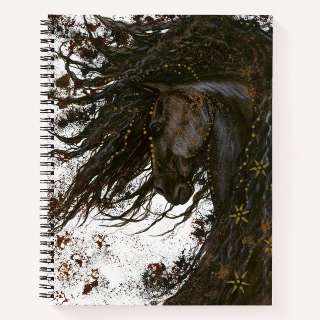 Majestic Horse by Bihrle 8.5 x 11" Spiral Notebook (Front)