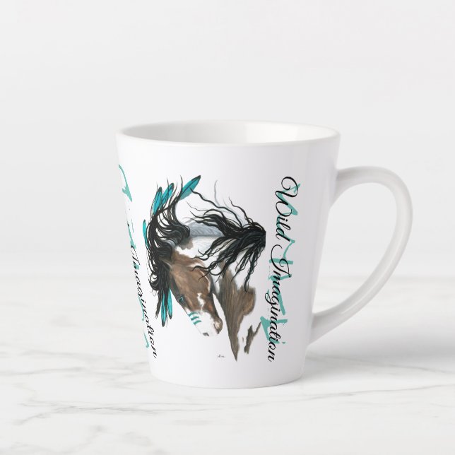 Majestic Horse by Bihrle Wild Imagination Latte Mug (Right)
