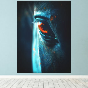 Majestic Horse Eye  – Dramatic Close-Up Reflection Canvas Print