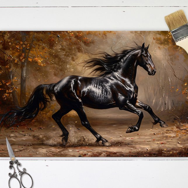 Majestic Horse Galloping Decoupage Tissue Paper (Creator Uploaded)