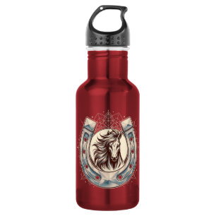 Majestic Horse in Lucky Horseshoe 532 Ml Water Bottle