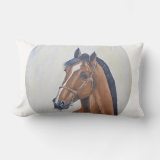 Majestic Horse Portrait T-Shirt Lumbar Pillow