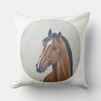 Majestic Horse Portrait T-Shirt Throw Pillow