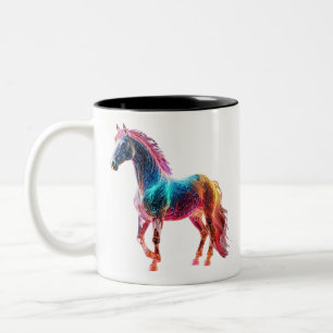 Majestic Horse Two-Tone Coffee Mug