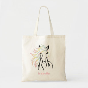 Majestic Horse with Colourful Mane Tote Bag
