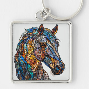 Majestic Horse with Vibrant Colours Keychain