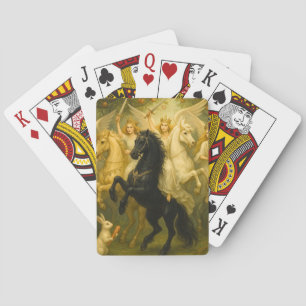 Majestic Horses And Guardian Angels Playing Cards