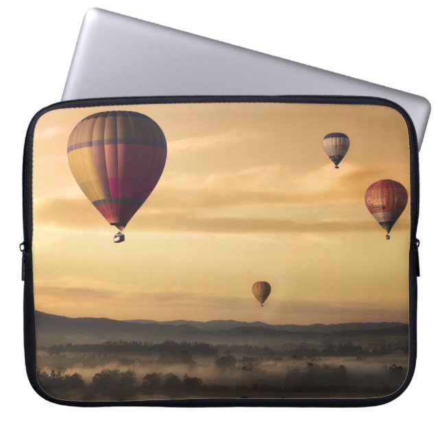 Majestic Hot Air Balloons Photo Laptop Sleeve (Front)