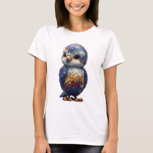 Majestic Iridescent Mythical Feathered Owl Women T-Shirt