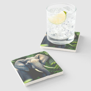 Majestic Jungle Elephant - Wild And Free Stone Coaster