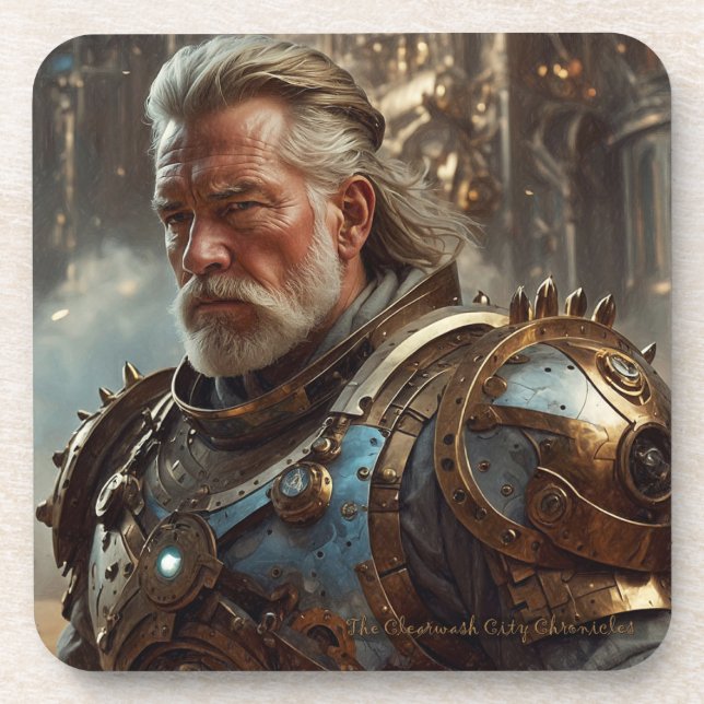 Majestic King Coaster With Steampunk Regal Armor (Front)