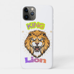 Majestic King Lion Crowned Portrait Design iPhone 11 Pro Case