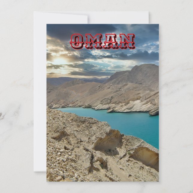 Majestic Landscapes of Oman Holiday Card (Front)