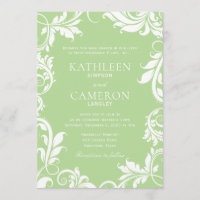 Majestic Leaves Invitation Template | Pale Green