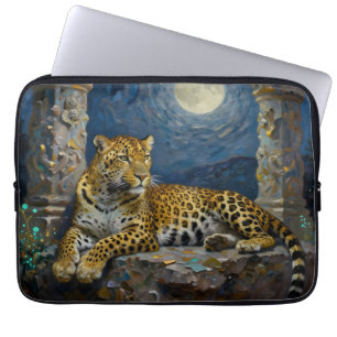 Majestic Leopard on Cliff Ledge   Laptop Sleeve