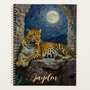 Majestic Leopard on Cliff Ledge Personalized Planner