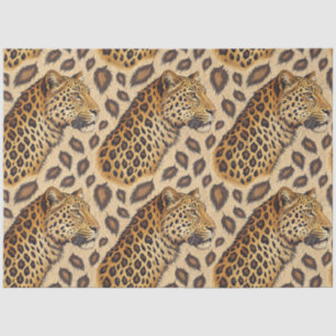 Majestic Leopard Portrait Animal Print Pattern Tissue Paper