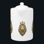 Majestic lion<br><div class="desc">Experience the epitome of sophistication and luxury with our gold lion design. This majestic lion, set against a rich navy blue background and adorned with intricate gold detailing, exudes an air of regal elegance. The combination of deep, elegant hues and opulent accents creates a striking visual appeal that enhances the...</div>