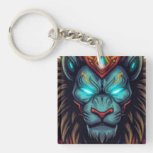 Majestic Lion and Wise Owl Artistic Illustration