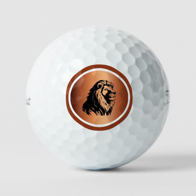 Majestic Lion Copper Golf Ball (Front)