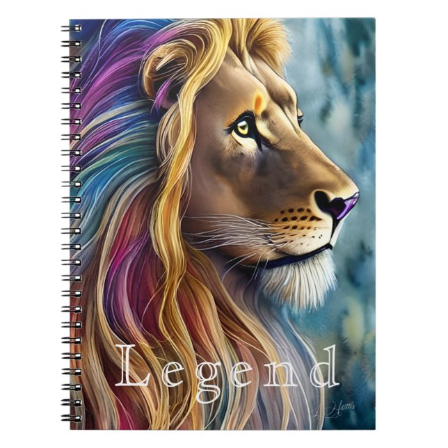 Majestic Lion Editable Note Book (Front)