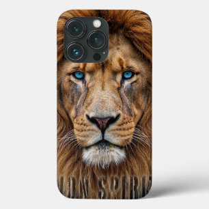Majestic Lion Face with Blue Eyes   Wildlife Anima iPhone 13 Pro Case