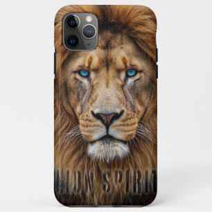 Majestic Lion Face with Blue Eyes Wildlife Anima iPhone 11 Pro Max Case
