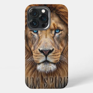 Majestic Lion Face with Blue Eyes Wildlife Anima iPhone 13 Pro Case