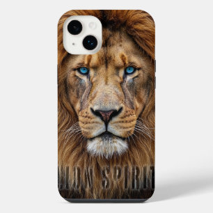 Majestic Lion Face with Blue Eyes Wildlife Anima iPhone 14 Plus Case