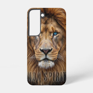 Majestic Lion Face with Blue Eyes Wildlife Anima Samsung Galaxy Case