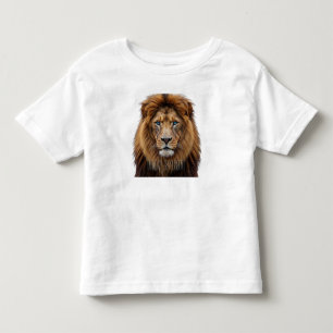 Majestic Lion Face with Blue Eyes   Wildlife Anima Toddler T-shirt