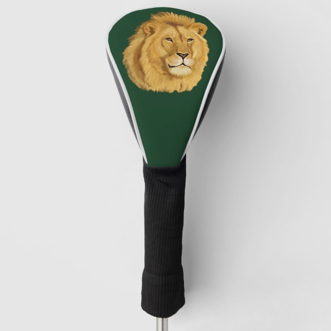 Majestic Lion Golf Head Cover (Front)